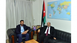 The head of the international economic lobby meets the Ambassador of Jordan